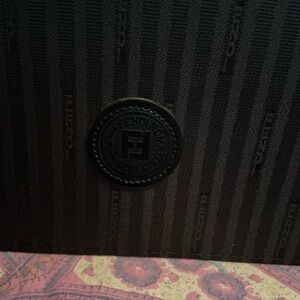 Fendi Black Striped clutch